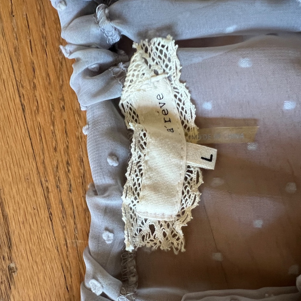 Sheer gray Areve blouse - Picture 2 of 4